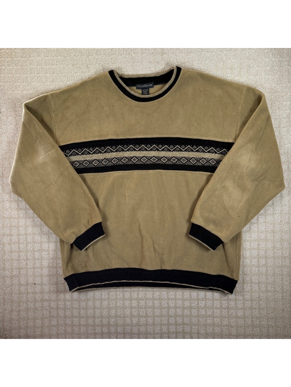 WindRiver beige fleece pullover sweatshirt xl canada made